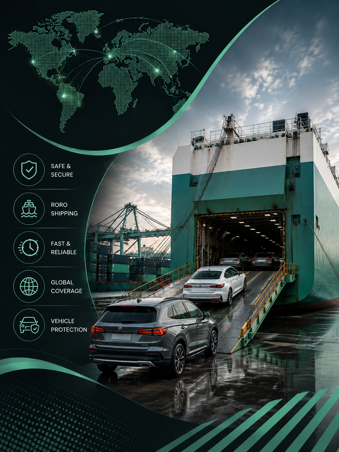 RORO Car Shipping Services — International Roll-on Roll-off Vehicle Transport