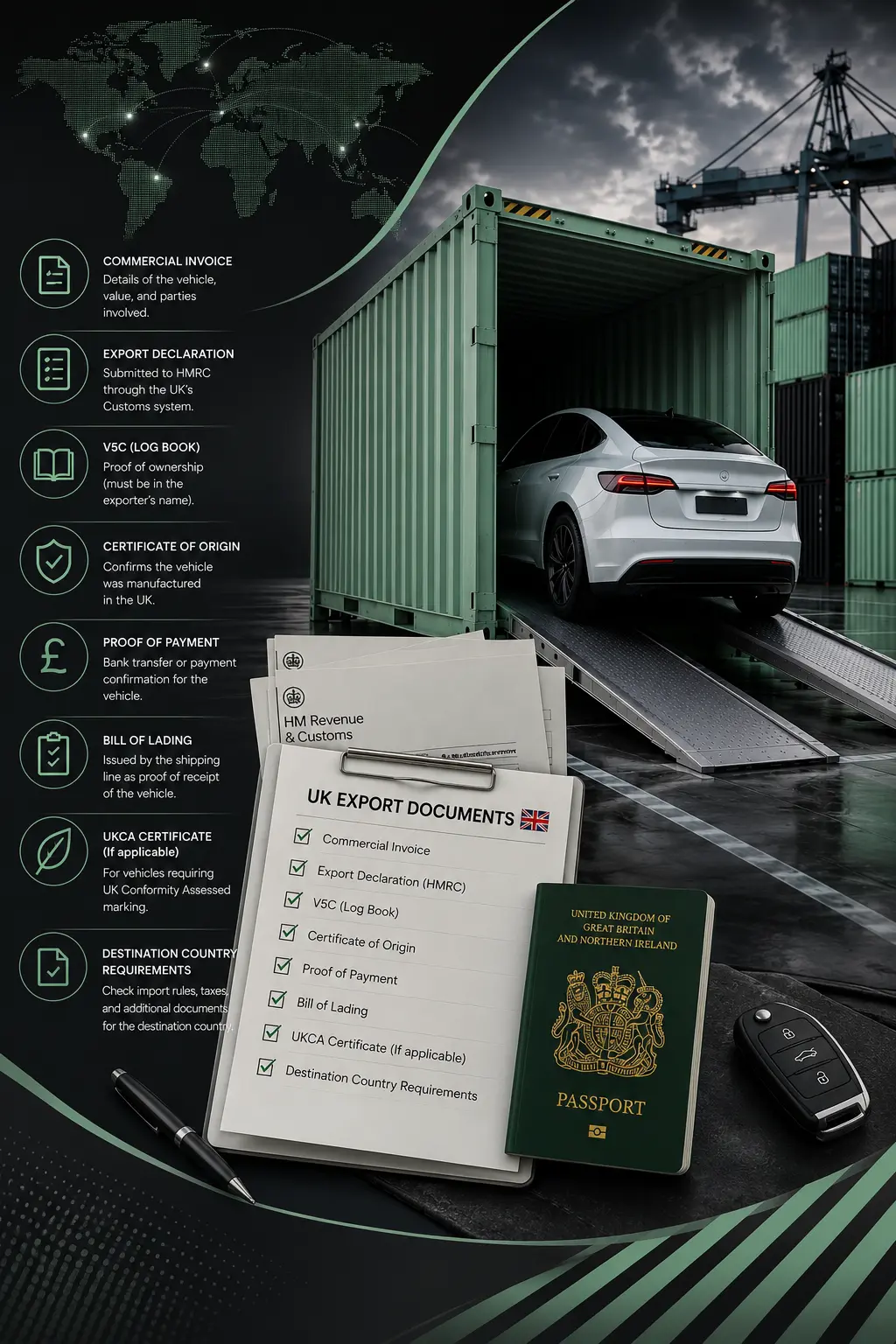 uk Export Documentation overseas for shiping